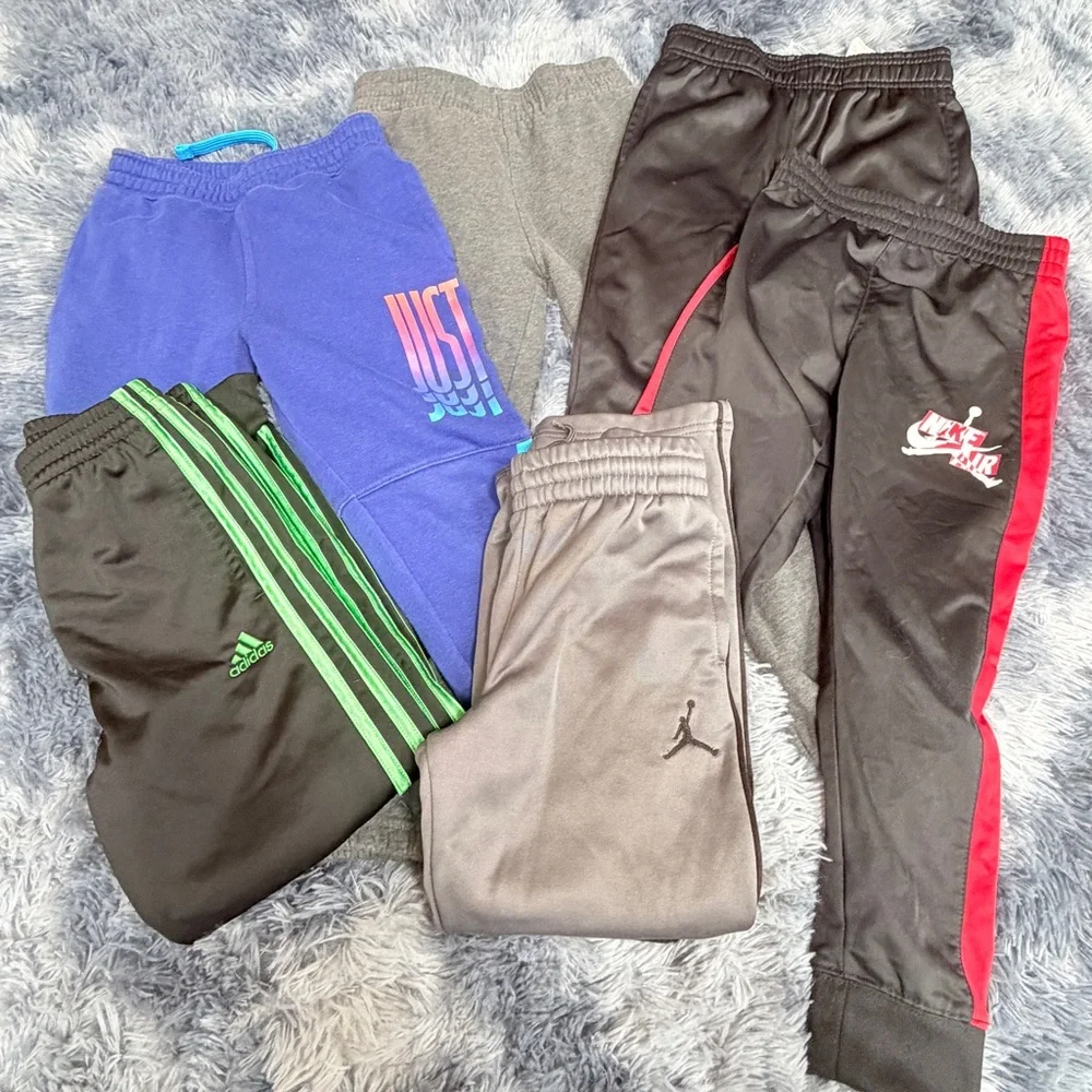 Boys athletic bundle joggers sweatpants nike, adidas, puma, champion 4T - 6T